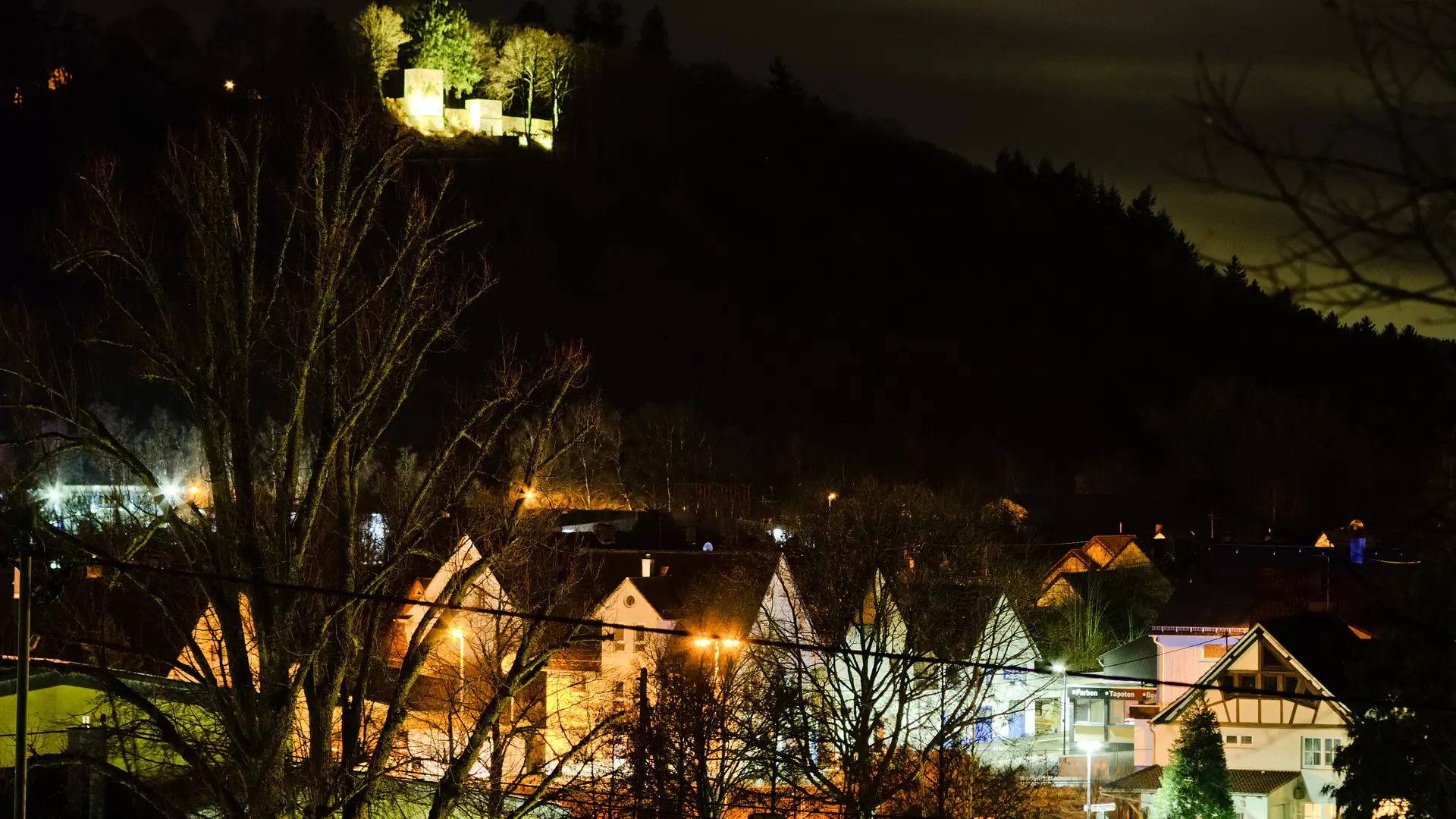 Blick vom Alten Schloss über Birkenfeld und die Nationalparkregion