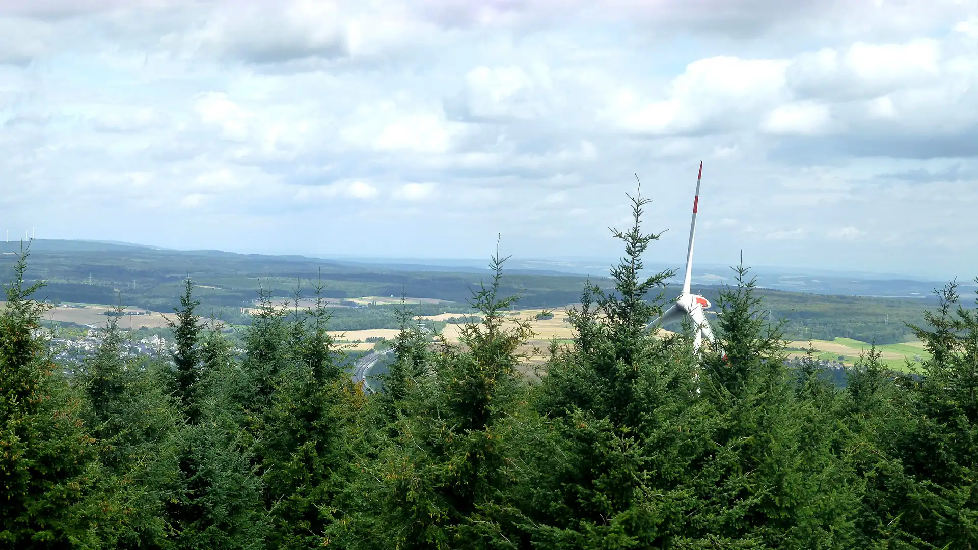 Blick vom Soonwald in Richtung Rheinböllen
